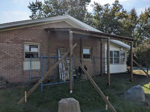 Catio construction in progress, October 2023